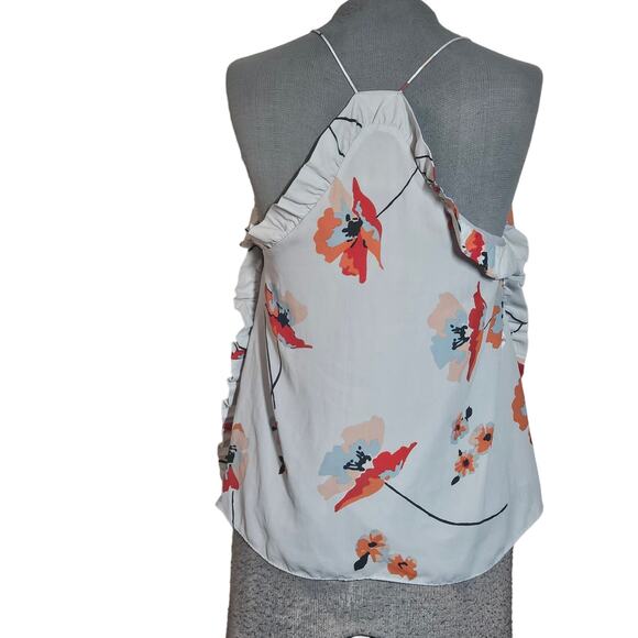 Paper Crown Anthropologie Floral Print Sleeveless Blouse Size XS - Picture 2 of 5